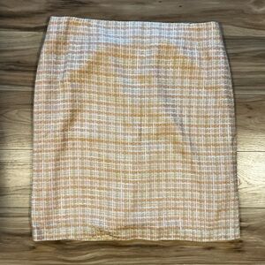 Alex Marie Pink and Tan Tweed Pencil Skirt